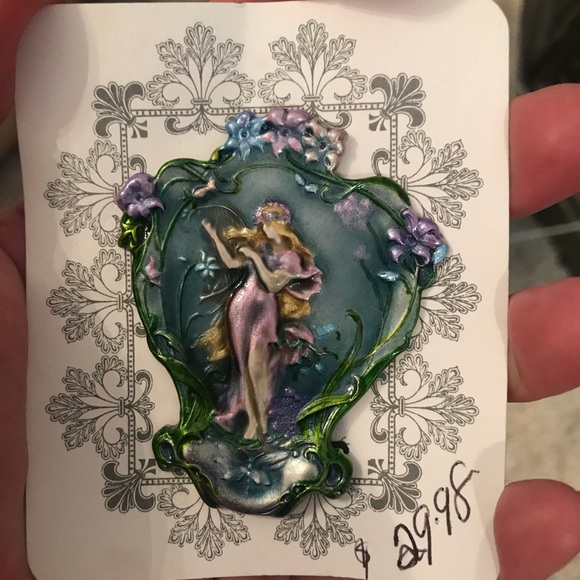 Accessories - Rare Victorian Button of. Goddess Fairy